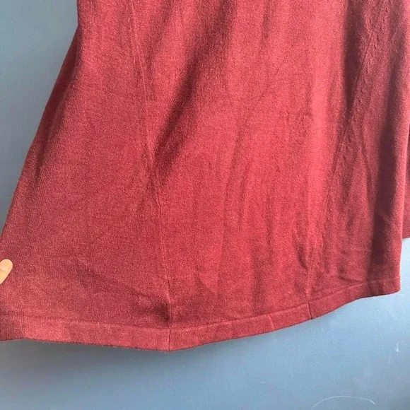 Moth Anthropologie Sweater Dress Women's Size XL NWT Burgundy Knit Turtleneck - Picture 8 of 8